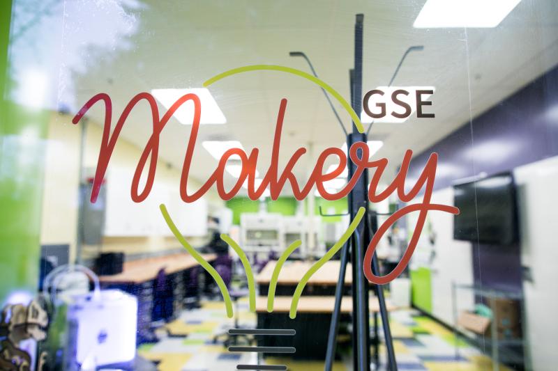 Door sign saying "GSE Makery"