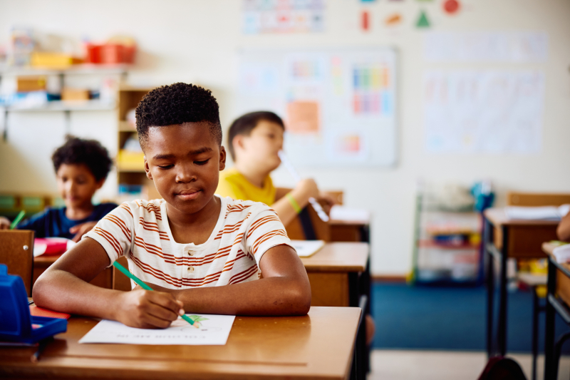 Black students in special education classroom