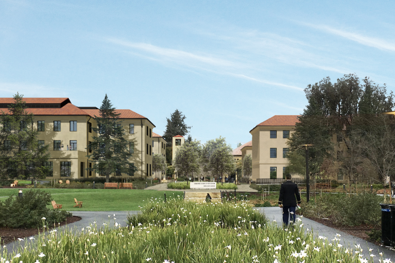 Rendering of the new GSE campus from the Meyer Green side